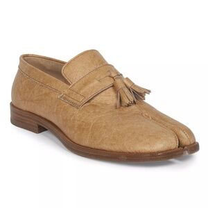 Maison Margiela Paper Tabi Tassel Loafers Flats in Clay Size 37